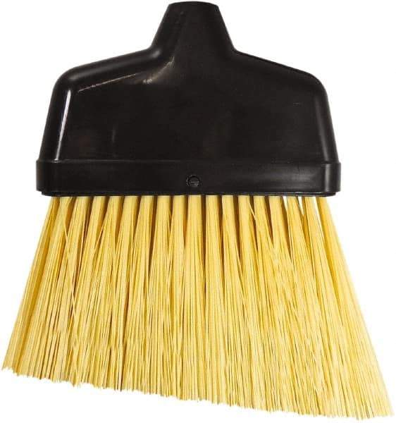 Unger - 6-3/8" Wide, Yellow Synthetic Bristles, Angled Broom - Flagged, Water Resistant - Benchmark Tooling