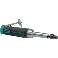 Dynabrade - 1/4" Collet, Straight Handle, Air Extended Length Die Grinder - 25,000 RPM, Front Exhaust, 20 CFM, 0.4 hp, 90 psi, 1/4" Inlet - Benchmark Tooling