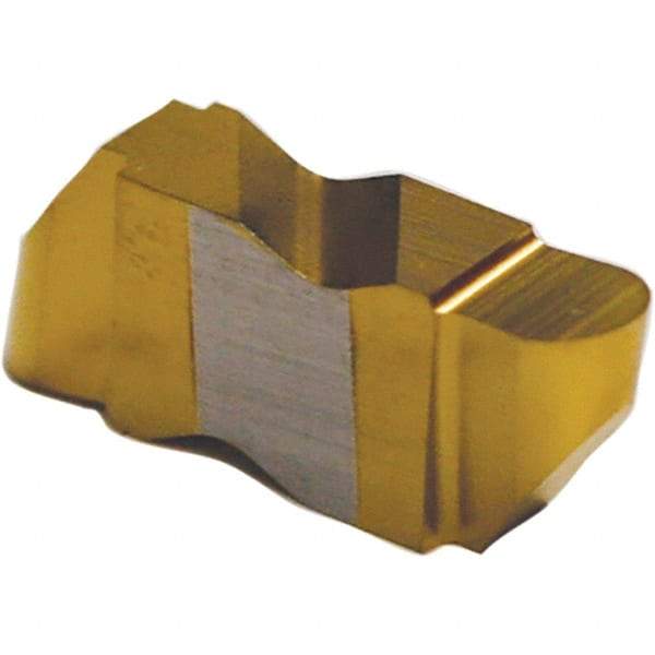 Tool-Flo - 3047FLRP Grade AC3R, 2.39mm Cutting Width Carbide Grooving Insert - 4.57mm Max Depth of Cut, Right Hand, 1.19mm Corner Radius, TiAlN Finish - Benchmark Tooling