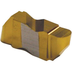 Tool-Flo - 3047FLRP Grade AC3R, 2.39mm Cutting Width Carbide Grooving Insert - 4.57mm Max Depth of Cut, Right Hand, 1.19mm Corner Radius, TiAlN Finish - Benchmark Tooling
