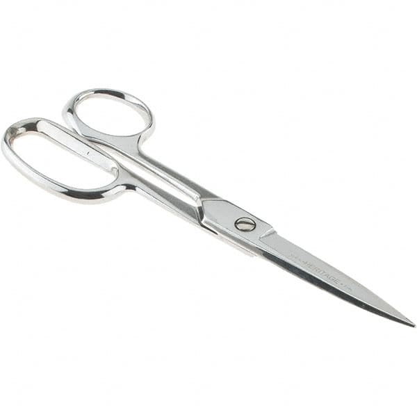 Heritage Cutlery - 3" LOC, 9-1/8" OAL Chrome Plated Heavy Duty Scissors/Shears - Left Hand, Metal Straight Handle - Benchmark Tooling