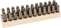 C.H. Hanson - 36 Piece, 1/2" Character Steel Stamp Set - Letters & Figures, Standard - Benchmark Tooling