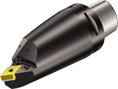 Sandvik Coromant - Right Hand Cut, Size C6, DNMG 150608 Insert Compatiblity, External Modular Turning & Profiling Cutting Unit Head - 0.56mm Ctr to Cutting Edge, 130mm Head Length, Through Coolant, Series T-Max P - Benchmark Tooling