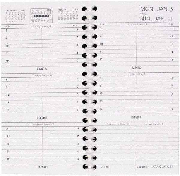 AT-A-GLANCE - 485 Sheet, 3-1/4 x 6-1/4", Weekly Appointment Refill - White - Benchmark Tooling