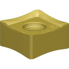 Kennametal - SNHJ442 LD Grade KCK15 Carbide Milling Insert - TiN/TiCN/Al2O3 Finish, 1/4" Thick, 1/2" Inscribed Circle, 1/32" Corner Radius - Benchmark Tooling