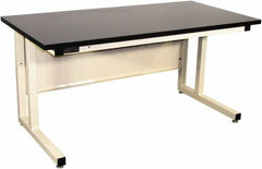 Proline - 72 Wide x 30" Deep x 30" High, Chem-Guard Workbench - Fixed Legs With Adjustable Height Glides, Beige - Benchmark Tooling