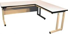Proline - 72 Wide x 30" Deep x 30" High, Plastic Laminate Workbench - Fixed Legs With Adjustable Height Glides, Beige - Benchmark Tooling
