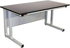 Proline - 72 Wide x 30" Deep x 30" High, Chem-Guard Workbench - Fixed Legs With Adjustable Height Glides, Gray - Benchmark Tooling