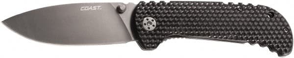 Coast Cutlery - 3-1/2" Blade, 8" OAL, Drop Point Folding Knife - 4-1/2" Closed Length, G-10 - Benchmark Tooling