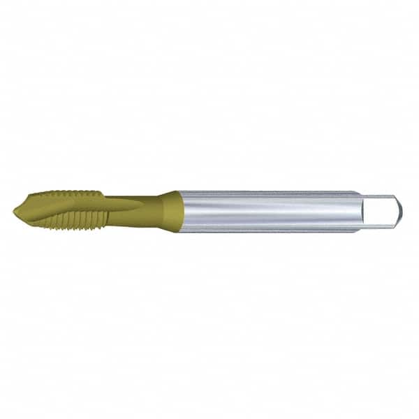 Kennametal - M33x3.50 Metric, 4 Flute, Oxide Finish, Vanadium High Speed Steel Spiral Point Tap - Plug Chamfer, Right Hand Thread, 180mm OAL, 42mm Thread Length, 25mm Shank Diam, 6H Class of Fit, Series T820 - Exact Industrial Supply