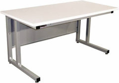 Proline - 72 Wide x 30" Deep x 30" High, Static Dissipative Workbench - Fixed Legs With Adjustable Height Glides, Gray - Benchmark Tooling