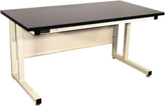 Proline - 60 Wide x 30" Deep x 30" High, Chem-Guard Workbench - Fixed Legs With Adjustable Height Glides, Beige - Benchmark Tooling