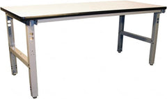 Proline - 72 Wide x 36" Deep x 36" High, Static Dissipative Workbench - Adjustable Height Legs, Gray - Benchmark Tooling