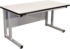 Proline - 72 Wide x 30" Deep x 30" High, Static Dissipative Workbench - Fixed Legs With Adjustable Height Glides, Gray - Benchmark Tooling