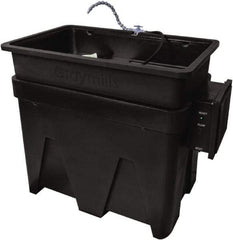 Graymills - Free Standing Water-Based Parts Washer - 30 Gal Max Operating Capacity, HDPE Tank, 43" Long - Benchmark Tooling