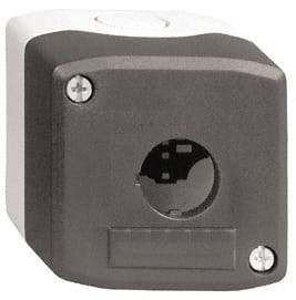 Schneider Electric - 1 Hole, 22mm Hole Diameter, Polycarbonate Pushbutton Switch Enclosure - 13, 4X NEMA Rated - Benchmark Tooling