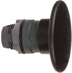 Schneider Electric - 22mm Mount Hole, Extended Mushroom Head, Pushbutton Switch Only - Round, Black Pushbutton, Nonilluminated, Momentary (MO) - Benchmark Tooling