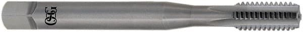 OSG - M16x2.00 Metric Coarse 4 Flute Bright Finish Solid Carbide Straight Flute Machine Tap - Bottoming, Right Hand Thread, 95mm OAL, 45mm Thread Length, H5 Limit, Oversize - Exact Industrial Supply