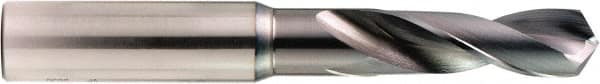 OSG - 8.7mm 130° Spiral Flute Powdered Metal Screw Machine Drill Bit - V Finish, Right Hand Cut, 40mm Flute Length, 90mm OAL, Standard Point, Straight Shank - Benchmark Tooling
