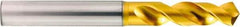 OSG - 3.47mm 130° Spiral Flute Vanadium High Speed Steel Screw Machine Drill Bit - TiAlN Finish, Right Hand Cut, 20mm Flute Length, 52mm OAL, Four Facet Point - Benchmark Tooling