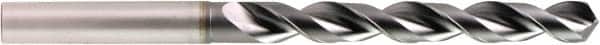 OSG - 12.2mm 120° Powdered Metal Jobber Drill - V Finish, Right Hand Cut, Spiral Flute, Straight Shank, 158mm OAL, Standard Point - Benchmark Tooling