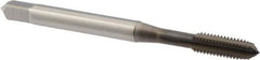 OSG - #10-32 UNF 2B 4 Flute Nitride Finish Cobalt Straight Flute Standard Hand Tap - Plug, Right Hand Thread, 7/8" OAL, 0.194" Thread Length, Oversize - Exact Industrial Supply