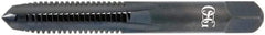 OSG - 3/8-16 UNC 4 Flute TiCN Finish High Speed Steel Straight Flute Standard Hand Tap - Plug, Right Hand Thread, 2-15/16" OAL, 1-1/4" Thread Length, H11 Limit, Oversize - Benchmark Tooling