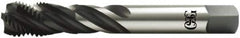 OSG - M27x3.00 Metric Coarse 5 Flute Modified Bottoming Spiral Flute Tap - Vanadium High Speed Steel, Oxide Finish, Right Hand Flute, Right Hand Thread, D19, Series 13117 - Benchmark Tooling