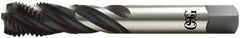 OSG - M27x3.00 Metric Coarse 5 Flute Modified Bottoming Spiral Flute Tap - Vanadium High Speed Steel, Oxide Finish, Right Hand Flute, Right Hand Thread, D9, Series 13127 - Benchmark Tooling