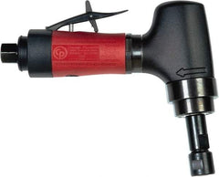 Chicago Pneumatic - 1/4" Collet, Angle Handle, Air Angle Die Grinder - 20,000 RPM, Rear Exhaust, 8.25 CFM, 0.7 hp, 90 psi, 1/4 BSP Inlet - Benchmark Tooling