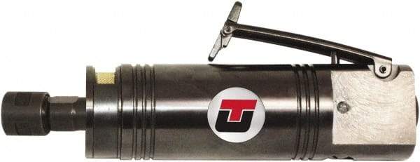 Universal Tool - 1/4" Collet, Straight Handle, Straight Air Die Grinder - 25,000 RPM, Side Exhaust, 5.5 CFM, 1 hp, 90 psi - Benchmark Tooling