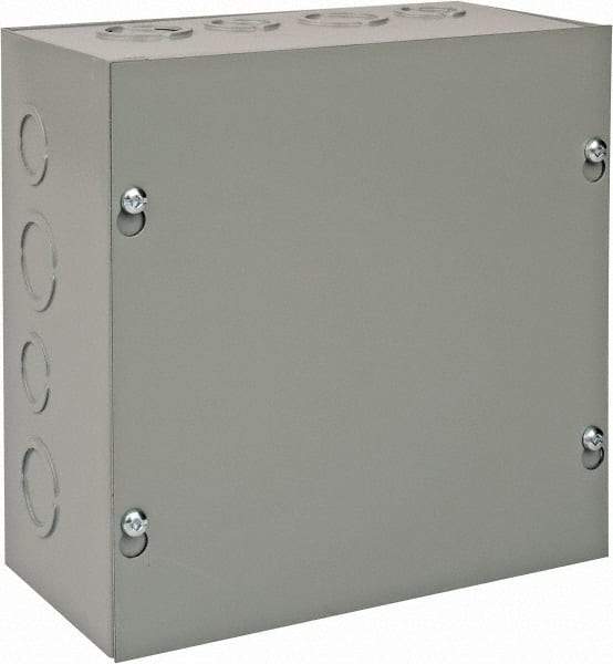 nVent Hoffman - Steel Junction Box Enclosure Screw Flat Cover - NEMA 1, 8" Wide x 8" High x 4" Deep - Benchmark Tooling