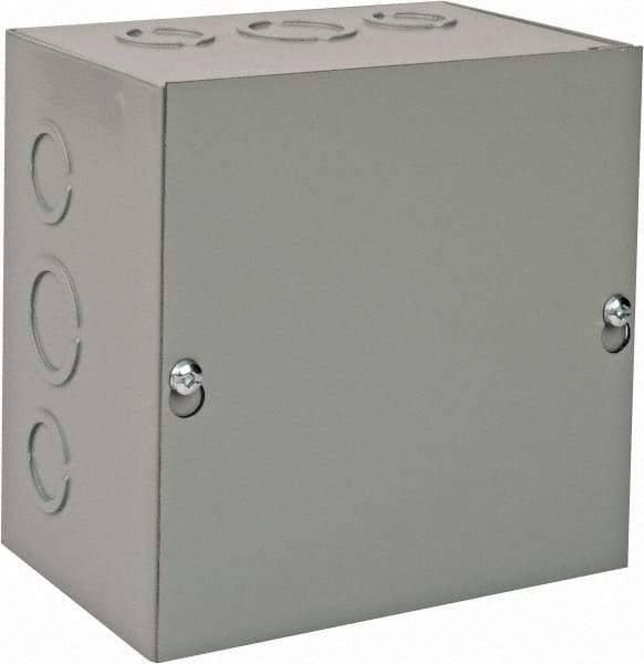 nVent Hoffman - Steel Junction Box Enclosure Screw Flat Cover - NEMA 1, 6" Wide x 6" High x 4" Deep - Benchmark Tooling