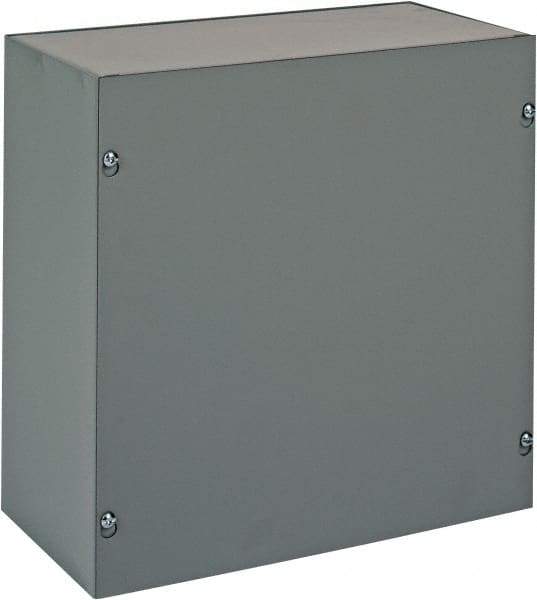 nVent Hoffman - Steel Junction Box Enclosure Screw Flat Cover - NEMA 1, 12" Wide x 12" High x 6" Deep - Benchmark Tooling