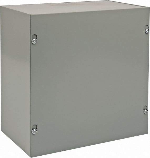 nVent Hoffman - Steel Junction Box Enclosure Screw Flat Cover - NEMA 1, 10" Wide x 10" High x 6" Deep - Benchmark Tooling