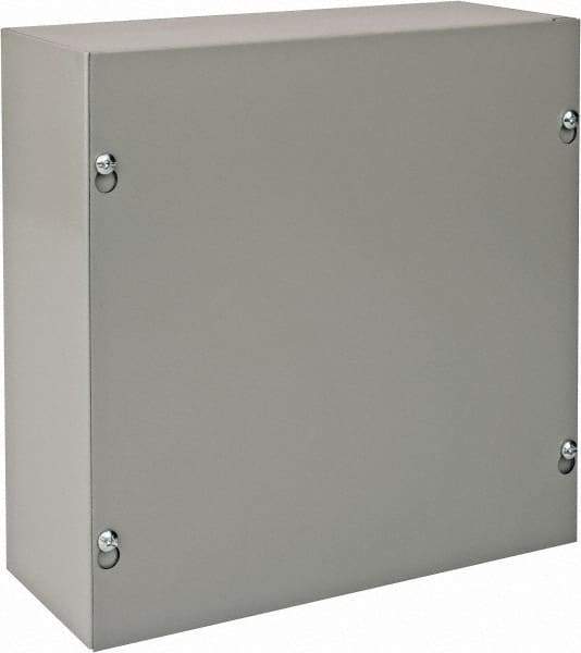 nVent Hoffman - Steel Junction Box Enclosure Screw Flat Cover - NEMA 1, 10" Wide x 10" High x 4" Deep - Benchmark Tooling