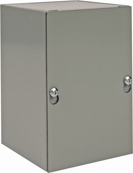 nVent Hoffman - Steel Junction Box Enclosure Screw Flat Cover - NEMA 1, 4" Wide x 6" High x 4" Deep - Benchmark Tooling