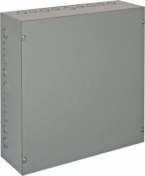 nVent Hoffman - Steel Junction Box Enclosure Screw Flat Cover - NEMA 1, 18" Wide x 18" High x 6" Deep - Benchmark Tooling