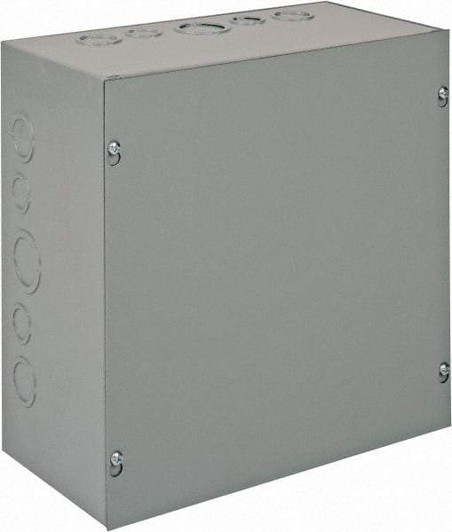 nVent Hoffman - Steel Junction Box Enclosure Screw Flat Cover - NEMA 1, 12" Wide x 12" High x 6" Deep - Benchmark Tooling