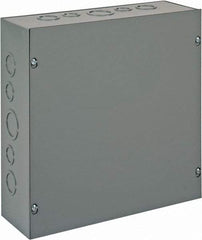 nVent Hoffman - Steel Junction Box Enclosure Screw Flat Cover - NEMA 1, 12" Wide x 12" High x 4" Deep - Benchmark Tooling