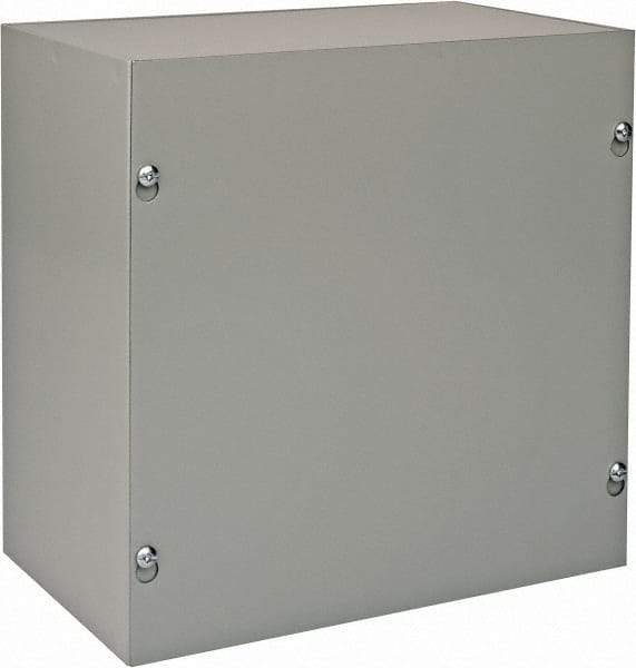 nVent Hoffman - Steel Junction Box Enclosure Screw Flat Cover - NEMA 1, 10" Wide x 10" High x 6" Deep - Benchmark Tooling