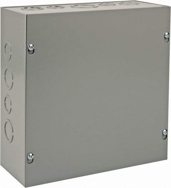 nVent Hoffman - Steel Junction Box Enclosure Screw Flat Cover - NEMA 1, 10" Wide x 10" High x 4" Deep - Benchmark Tooling