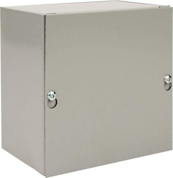 nVent Hoffman - Steel Junction Box Enclosure Screw Flat Cover - NEMA 1, 6" Wide x 6" High x 4" Deep - Benchmark Tooling