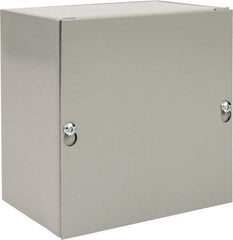 nVent Hoffman - Steel Junction Box Enclosure Screw Flat Cover - NEMA 1, 6" Wide x 6" High x 4" Deep - Benchmark Tooling