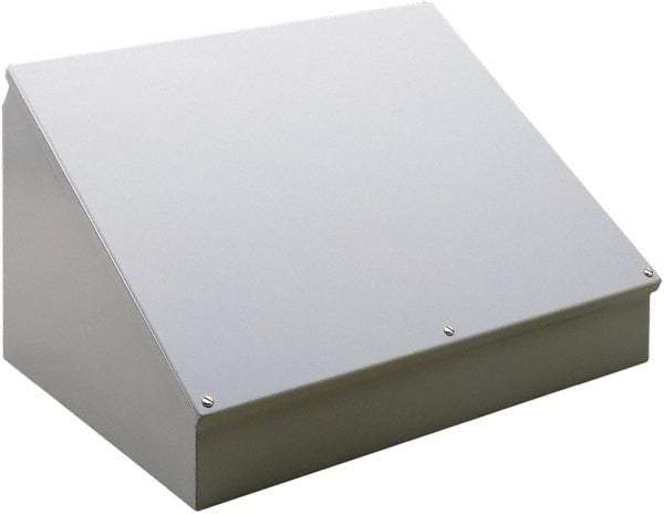 nVent Hoffman - Steel Junction Box Enclosure Hinge Sloped Cover - NEMA 12, 13, 508mm Wide x 203 mm High x 180mm Deep - Benchmark Tooling