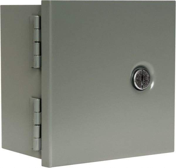 nVent Hoffman - Steel Junction Box Enclosure Hinge Flat Cover - NEMA 1, 6" Wide x 6" High x 4" Deep - Benchmark Tooling