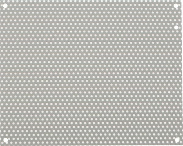 nVent Hoffman - 8-1/4" OAW x 10-1/4" OAH Powder Coat Finish Electrical Enclosure Perforated Panel - 12" x 10" Box, 16 Gauge Steel, Use with A12N104/A12N106/A12R106HCR - Benchmark Tooling