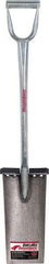 Razor-Back - 13" High x 6-1/2" Wide Square Steel Spade - 26" Long Steel D-Grip Handle, Front Turned - Benchmark Tooling