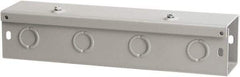 nVent Hoffman - 6" High x 6" Wide x 48" Long, Screw Mount Solid Wall Wire Duct - Gray, 15 Knockouts, Hinged Cover, Steel - Benchmark Tooling