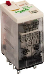 Square D - 14 Pins, 1.2 VA Power Rating, Ice Cube Electromechanical Plug-in General Purpose Relay - 3 Amp at 277 VAC, 4PDT, 120 VAC, 21mm Wide x 40mm High x 27mm Deep - Benchmark Tooling